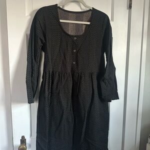Conscious Clothing Black Polka Dot Dress